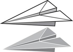 desenho de avião de papel vetor