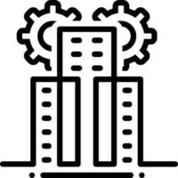 ícone de linha para construção vetor