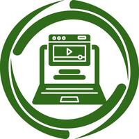 ícone de vetor de webinar