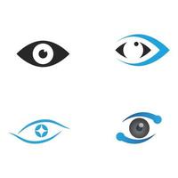 logotipo de cuidados com os olhos e vetor de símbolo