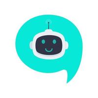 robô chatbot ícone cabeça sinal vetor