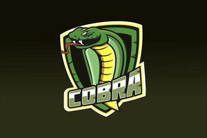 logotipo do mascote do time de e-sports king cobra vetor