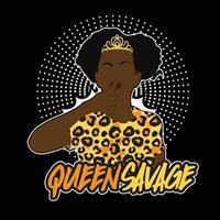 rainha garota afro-americana vetor