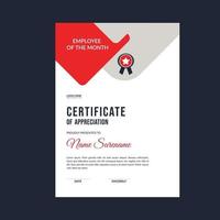 certificado de diploma de prêmios vermelhos vetor