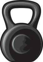 Kettlebell de ferro preto vetor