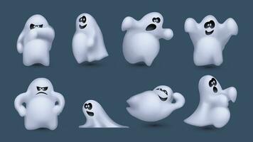 fantasma branco de halloween em um fundo transparente. fantasma com formas  abstratas. elemento de festa fantasma branco de halloween png. imagem  fantasma assustadora com uma cara assustadora. 11016941 PNG