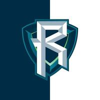 carta r esports escudo logotipo vetor