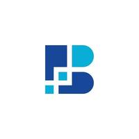 inicial carta b logotipo. b pixel moderno logotipo vetor