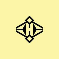 elegante abstrato carta h Prêmio logotipo vetor