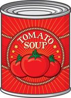 lata de sopa de tomate vetor