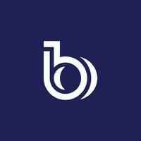 à moda elegante inicial carta b monograma logotipo vetor