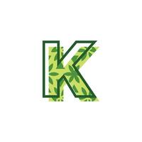 simples e moderno carta k natural folha padronizar logotipo vetor