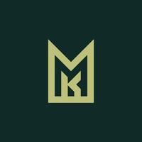 carta mk ou km logotipo vetor