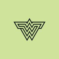 inicial carta ww ou ww monograma logotipo vetor