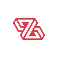 moderno e minimalista inicial carta zg ou gz monograma logotipo vetor
