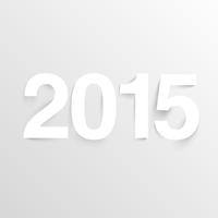 Ano Novo 2015 feito por papel, vetor