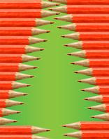 Árvore de Natal feita por lápis vermelhos, vetor