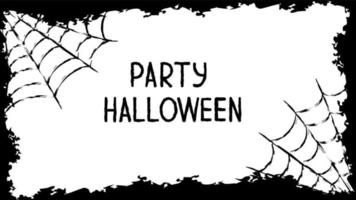 banner de texto com a inscrição. feliz festa de halloween vetor