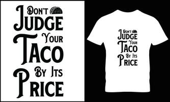 tacos camiseta Projeto vetor gráfico.