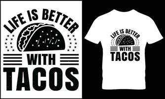 tacos camiseta Projeto vetor gráfico.