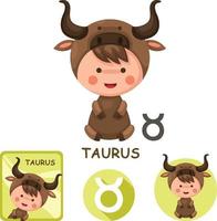 coleção de vetores de taurus. signos do zodíaco