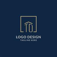 inicial para quadrado linhas logotipo, moderno e luxo real Estado logotipo Projeto vetor