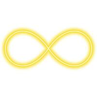 néon infinidade linha amarelo vetor