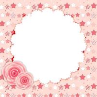 quadro fofo com ilustração vetorial de flores rosas vetor