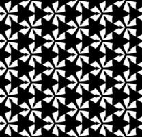 padrão abstrato sem costura preto e branco. fundo e pano de fundo. projeto ornamental em tons de cinza. ornamentos em mosaico. ilustração gráfica vetorial. vetor