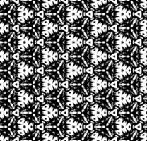 padrão abstrato sem costura preto e branco. fundo e pano de fundo. projeto ornamental em tons de cinza. ornamentos em mosaico. ilustração gráfica vetorial. vetor