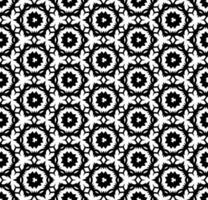 padrão abstrato sem costura preto e branco. fundo e pano de fundo. projeto ornamental em tons de cinza. ornamentos em mosaico. ilustração gráfica vetorial. vetor