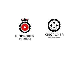 pôquer clube logotipo Projeto. vetor do pôquer coint logotipo elemento