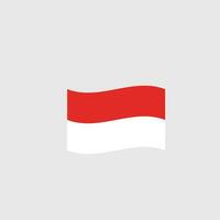 ícone da bandeira da Indonésia vetor