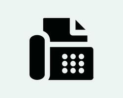 fax máquina ícone escritório equipamento impressão impressora dispositivo telefone o negócio Telefone tecnologia tecnologia Preto branco linha esboço forma placa símbolo eps vetor