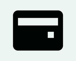 crédito cartão ícone finança dinheiro débito Forma de pagamento empréstimo pagar plástico o negócio comercial varejo compras Preto branco forma linha esboço placa símbolo eps vetor