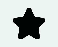Estrela forma ícone Natal favorito favorito Avaliação taxa sucesso prêmio cinco ponto 5 pontos estilo Preto branco linha esboço forma placa símbolo eps vetor