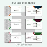 vetor moderno profissional o negócio cartão projeto, abstrato simples criativo marketing agência visitando cartão Projeto modelo com 3 cores conceito.