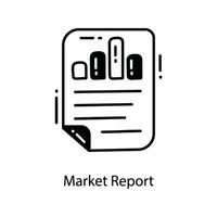 mercado relatório rabisco ícone Projeto ilustração. marketing símbolo em branco fundo eps 10 Arquivo vetor