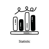 estatística rabisco ícone Projeto ilustração. marketing símbolo em branco fundo eps 10 Arquivo vetor
