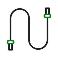 saltar corda ícone duocolor verde Preto esporte símbolo ilustração. vetor