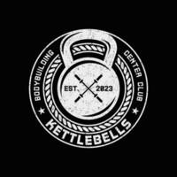 kettlebell Academia ginástica logotipo vetor modelo