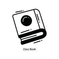 classe livro rabisco ícone Projeto ilustração. escola e estude símbolo em branco fundo eps 10 Arquivo vetor