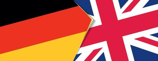 Alemanha e Unidos reino bandeiras, dois vetor bandeiras