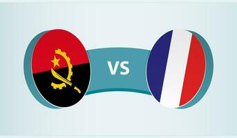 Angola versus França, equipe Esportes concorrência conceito. vetor