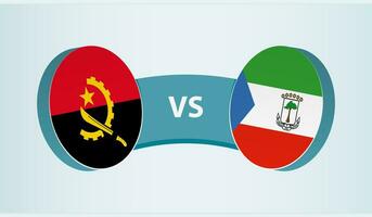 Angola versus equatorial guiné, equipe Esportes concorrência conceito. vetor