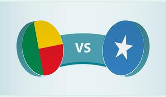 benin versus Somália, equipe Esportes concorrência conceito. vetor