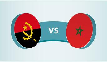 Angola versus Marrocos, equipe Esportes concorrência conceito. vetor
