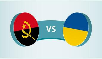 Angola versus Ucrânia, equipe Esportes concorrência conceito. vetor