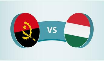 Angola versus Hungria, equipe Esportes concorrência conceito. vetor