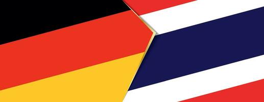 Alemanha e Tailândia bandeiras, dois vetor bandeiras.